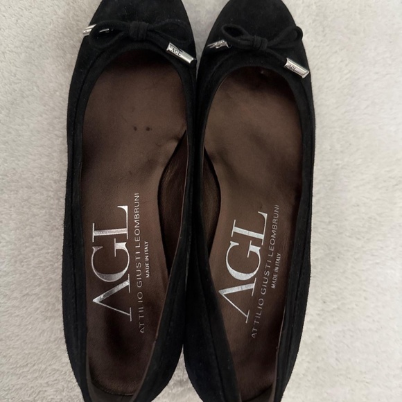 AGL “Kristin” Black Low Chunky Block Heels w/ Bow 7.5M NEW W/O BOX - Picture 2 of 8